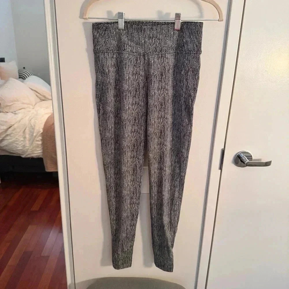 ATHLETA Moto Legging Large Delancey Herringbone Textured Leggings